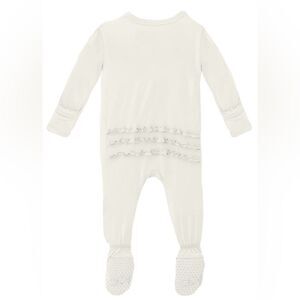Kickee Pants Toddler Bamboo Basic Ruffle Snap Button Footie PJ Sleeper Onesie